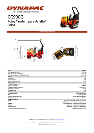 Cilindri vibratori în tandem Dynapac CC 900 G