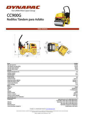 Cilindri vibratori în tandem Dynapac CC 900 G