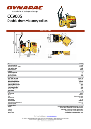 Cilindri vibratori în tandem Dynapac CC 900 S