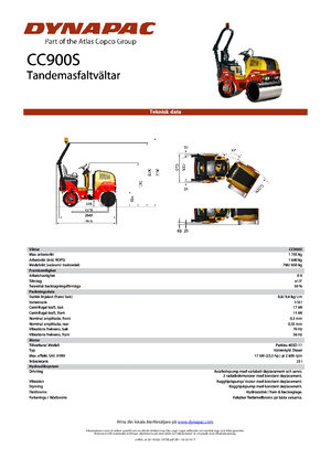 Cilindri vibratori în tandem Dynapac CC 900 S