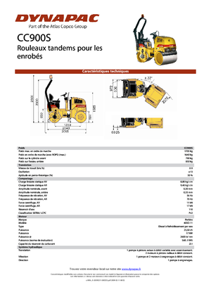 Cilindri vibratori în tandem Dynapac CC 900 S
