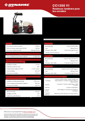 Cilindri vibratori în tandem Dynapac CC1300 VI