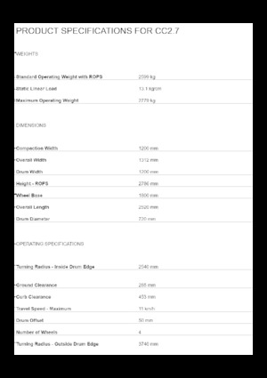Cilindri vibratori în tandem Caterpillar CC2.7