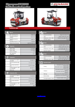 Cilindri vibratori în tandem Dynapac CC2200