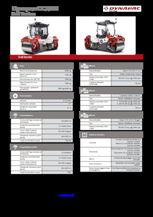 Cilindri vibratori în tandem Dynapac CC2200
