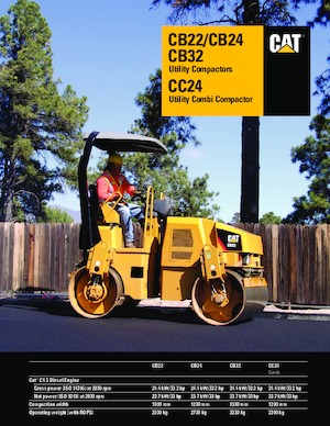 Cilindri vibratori în tandem Caterpillar CC24