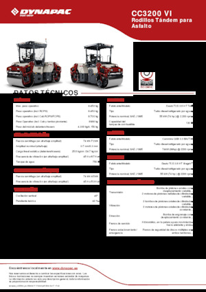 Cilindri vibratori în tandem Dynapac CC3200 VI