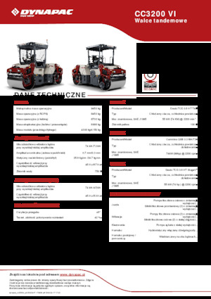Cilindri vibratori în tandem Dynapac CC3200 VI