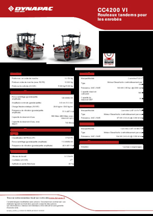 Cilindri vibratori în tandem Dynapac CC4200 VI