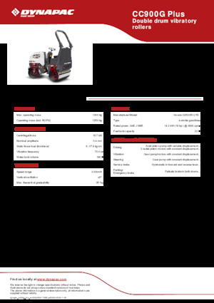 Cilindri vibratori în tandem Dynapac CC800 Plus