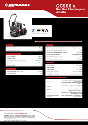 Cilindri vibratori în tandem Dynapac CC900 e