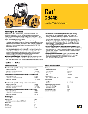 Cilindri vibratori în tandem Caterpillar CD44B