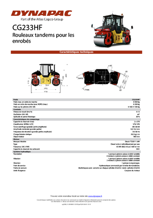 Cilindri vibratori în tandem Dynapac CG 233 HF