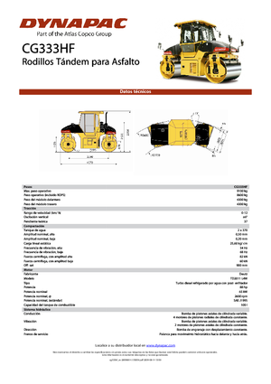 Cilindri vibratori în tandem Dynapac CG 333 HF