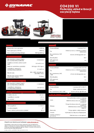 Cilindri vibratori în tandem Dynapac CO 4200 VI