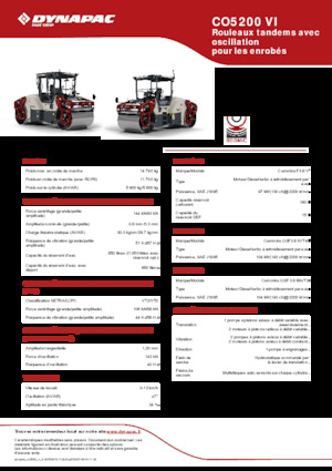 Cilindri vibratori în tandem Dynapac CO5200 VI