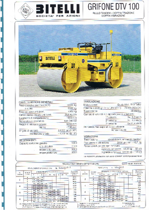 Cilindri vibratori în tandem Bitelli DTV 100