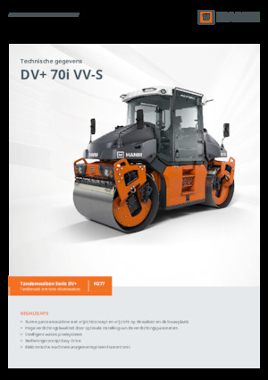 Cilindri vibratori în tandem Hamm DV+ 70i VV-S