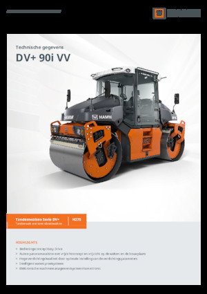 Cilindri vibratori în tandem Hamm DV+ 90i VV