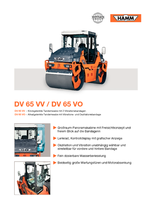Cilindri vibratori în tandem Hamm DV 65 VV