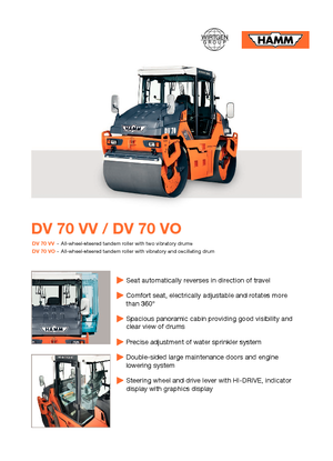 Cilindri vibratori în tandem Hamm DV 70 W