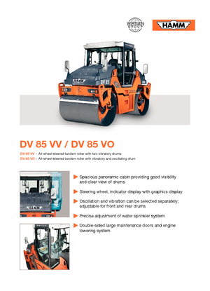 Cilindri vibratori în tandem Hamm DV 85 VV