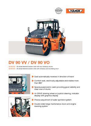 Cilindri vibratori în tandem Hamm DV 90 VV