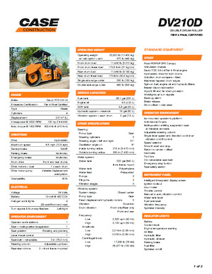 Cilindri vibratori în tandem Case DV210D