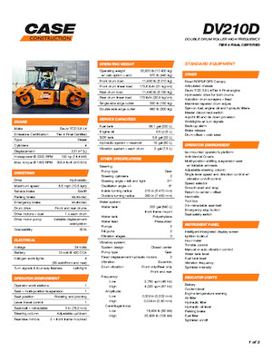 Cilindri vibratori în tandem Case DV210D HF