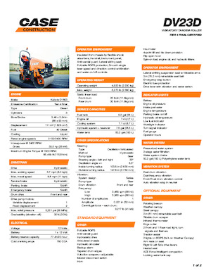 Cilindri vibratori în tandem Case DV23D