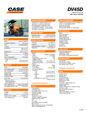 Cilindri vibratori în tandem Case DV45D