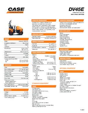 Cilindri vibratori în tandem Case DV45E