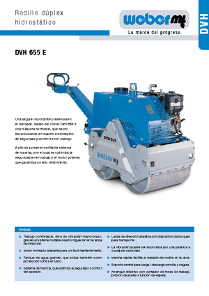 Cilindri vibratori în tandem weber mt DVH 655 E