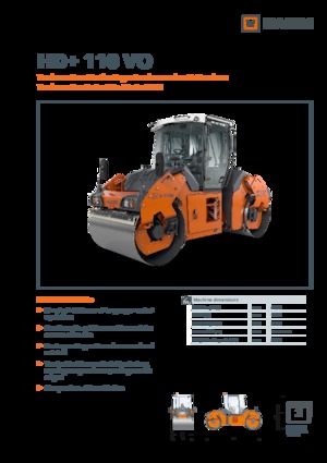 Cilindri vibratori în tandem Hamm HD+ 110 VO