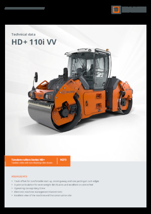 Cilindri vibratori în tandem Hamm HD+ 110i VV