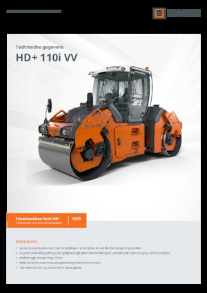 Cilindri vibratori în tandem Hamm HD+ 110i VV