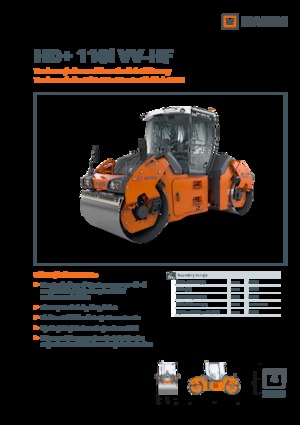 Cilindri vibratori în tandem Hamm HD+ 110i VV-HF