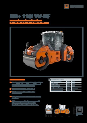 Cilindri vibratori în tandem Hamm HD+ 110i VV-HF