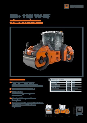 Cilindri vibratori în tandem Hamm HD+ 110i VV-HF