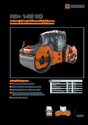 Cilindri vibratori în tandem Hamm HD+ 140i VO