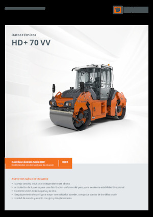 Cilindri vibratori în tandem Hamm HD+ 70 VV