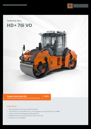 Cilindri vibratori în tandem Hamm HD+ 70i VO