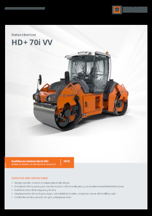 Cilindri vibratori în tandem Hamm HD+ 70i VV