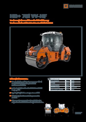 Cilindri vibratori în tandem Hamm HD+ 70i VV-HF
