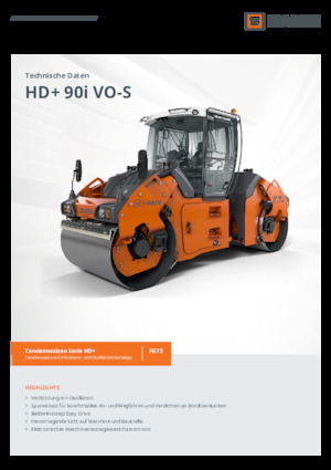 Cilindri vibratori în tandem Hamm HD+ 90i VO-S