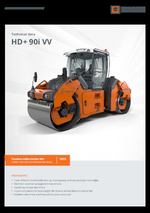 Cilindri vibratori în tandem Hamm HD+ 90i VV