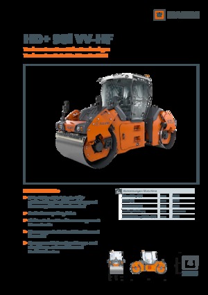 Cilindri vibratori în tandem Hamm HD+ 90i VV-HF