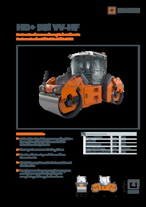 Cilindri vibratori în tandem Hamm HD+ 90i VV-HF