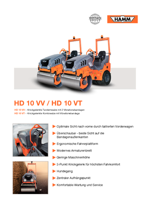 Cilindri vibratori în tandem Hamm HD 10 VV
