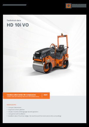 Cilindri vibratori în tandem Hamm HD 10i VO
